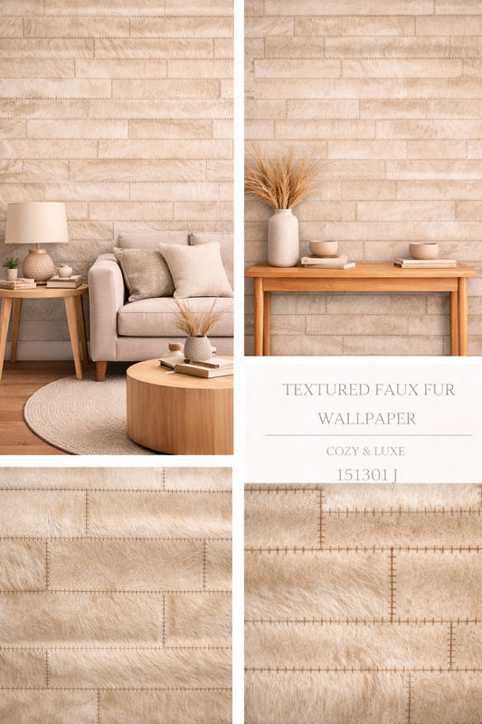 Textured Faux Fur Wallpaper (Free Installation)