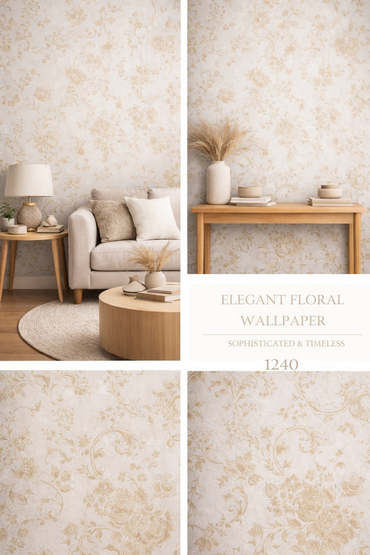 Elegant Floral Wallpaper (Free Installation)