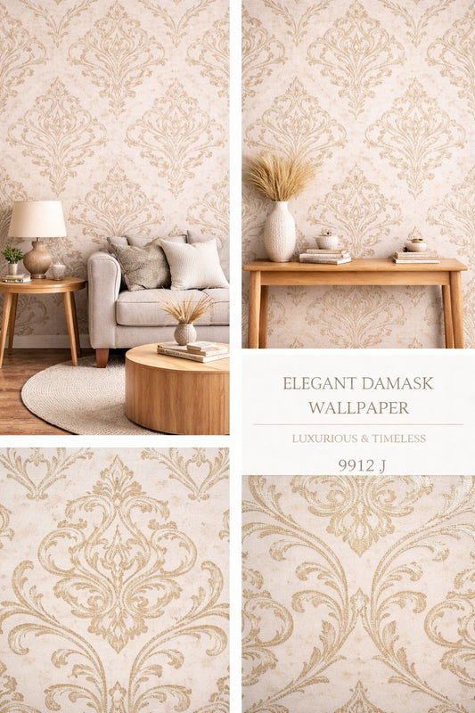 Elegant Damask Wallpaper (Free Installation)