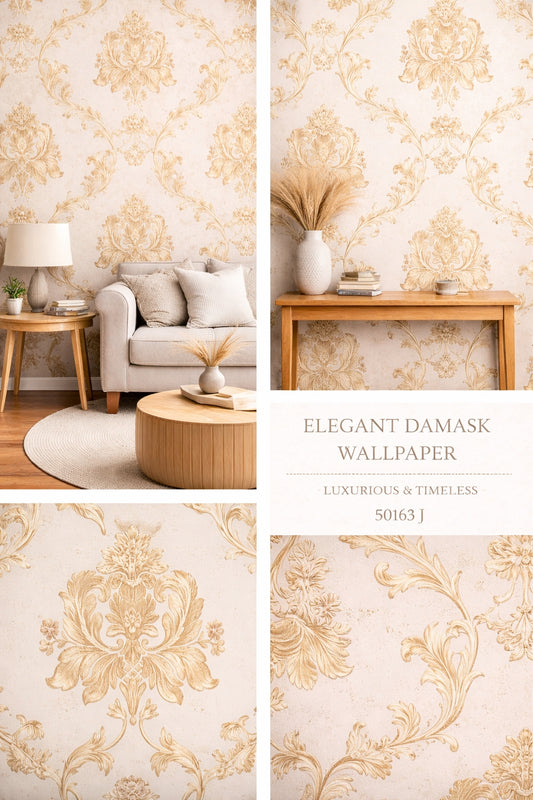 Elegant Damask Wallpaper (Free Installation)