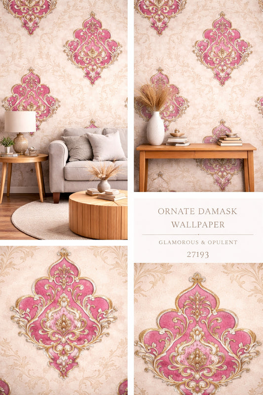 Ornate Damask Wallpaper (Free Installation)