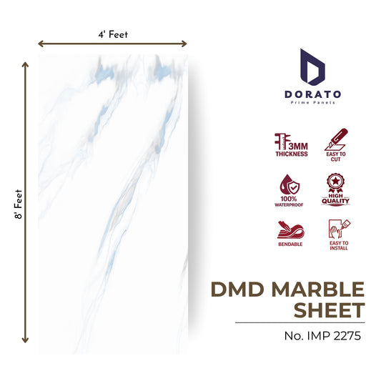 UV 2275 Dorato DMD Marble Sheet (IMP 2275) – 4x8 Ft Premium Waterproof Decorative Wall Panel
